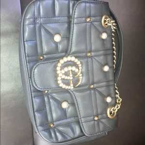Black stud Gucci purse
